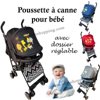 Poussette à canne pour bébé avec dossier réglable