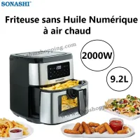 Garantie produit 2 ans Friteuse sans Huile Numérique à air chaud 9.2L 2000W | SONASHI