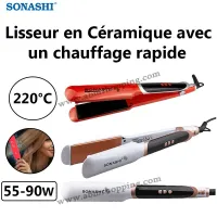 GRANTIE produit 2 ans Lisseur en Céramique avec un chauffage rapide 220C | SONASHI