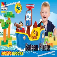 Jeu de construction 30 Blocs Bateau Pirate – Molto