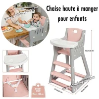 Chaise haute à manger pour enfants (F) 