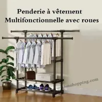 Penderie A Vêtement Multifonctionnelle avec roues