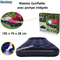 Matelas Gonflable Avec Pompe Intégré 185x76x28 CM _ Bestway