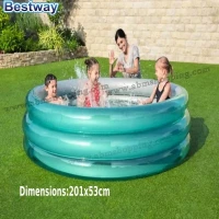Piscine ronde gonflable avec 3 anneaux 201 x 53 cm | Bestway