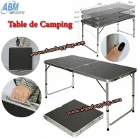 Table de camping pliante Valise et hauteur réglable