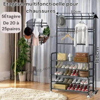 meubles-de-maison-etagere-multifonctionnelle-pour-chaussures-5etageres168cm80cm26cm-رف-متعدد-الوظائف-للاحذية-bordj-el-kiffan-alger-algerie