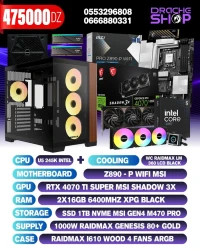 Config Intel Ultra 5 245K+WC Raidmax LM 360 RAM 2*16GB DDR5 RTX 4070Ti Super 16GB SSD 1Tb Nvme