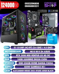 Config Intel i3 13100F RAM 16GB RTX 3050 8GB SSD NVME 256GB