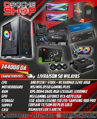 Config RYZEN7 5700X RTX 4070 12GB WC RAIDMAX LS240 ARGB