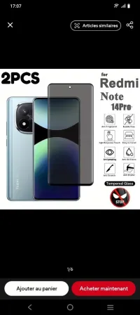 Tempered glass for Redmi note 14 pro 4g