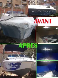   réparation et entretien bateaux polyester résine, peinture polyuréthane - gelcoat - Topcoat
