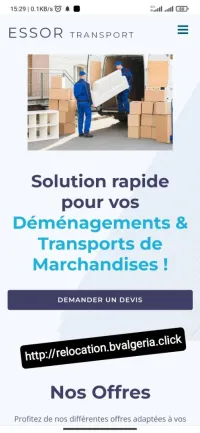 Plateforme web pour déménagements & Transports de Marchandises !