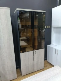 Armoire avec 02 portes semi-vitrées 