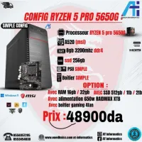 CONFIG PC AMD RYZEN 5 PRO 5650G AVEC A520 MSI 