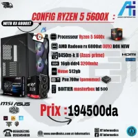 CONFIG PC RYZEN 5 5600X AVEC  RX 6800 XT 16GB XFX BOX NEW Not refurbished