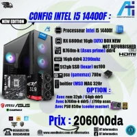 CONFIG PC GAMING INYEL CORE I5 14400F AVEC RX 6800 XT 16GB XFX BOX NEW NOT REFURBISHED 
