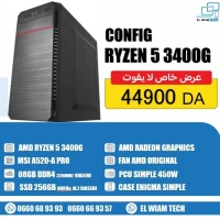 CONFIG RYZEN5 3400G /MSI A520 /8GB /256 M.2 /