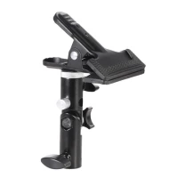 Support à pince métal avec fixation pour support de lumière de 5/8", pivotant à vis de studio photo