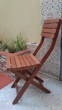 Chaises Scandinaves pliables pour jardin/terrasse d'origine Danemark 