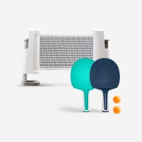 تنس-الطاولة-set-poteaux-filet-de-ping-pong-reglable-rollnet-blancgris-2-raquettes-balles-أولاد-فايت-الجزائر