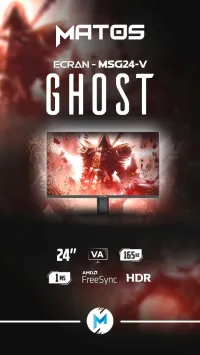 Monitor MATOS MSG24-V GHOST 165Hz VA 1ms 24''