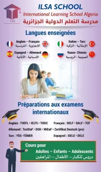 Anglais Français Allemand Espagnol Italien Turc Russe Chinois Arabe TOEFL IELTS TCF DALF DSH YOS