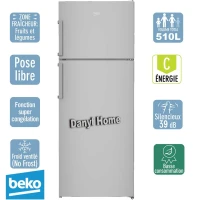REFRIGERATEUR BEKO 2 PORTES 510L SILVER - 