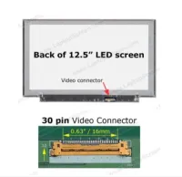 M125NWN1 Ecran Pour Laptop 12.5 paper/Slim 30 pin, Surface Matte, sans Fixations, Resolution HD