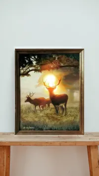 Tableau de peinture à l'huile format A2.
