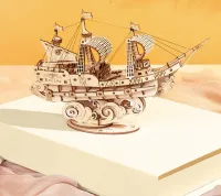 Puzzle en bois 3D de bateau diplomatique japonais