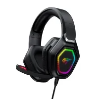 CASQUE HAVIT Gamenote H659D Casque de jeu à LED RGB 3,5 mm