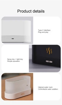 Diffuseur d'arôme humidificateur d'air huiles essentielles en flamme 