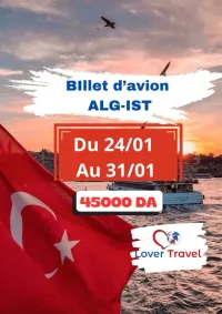 billet d'avion ( ALGER-ISTANBUL-ALGER)