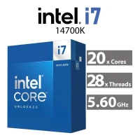 INTEL CORE I7 14700K BOX (20 Coeurs 28 Threads 33Mo Cache Fréquence 5.7GHZ) 