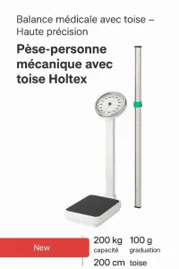 Pèse mécanique avec toise