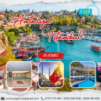 Combiné ANTALYA + ISTANBUL en Aout 10 Jours à 340.000 Da أنطاليا و اسطنبول في رحلة واحدة
