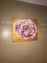 Cadre tableau toile en coton peinture acrylique 