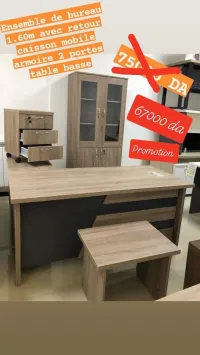 Ensemble de bureau 1m60/1m80 en Super Promo