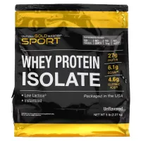 Isolat de protéines de lactosérum Sport, California Gold Nutrition, Non aromatisé, 2,27 kg