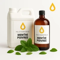 Huile Essentielle de Menthe Poivrée Bio Gros & Détail
