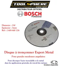 Disque à tronçonner 230mm 3mm Expert Métal Bosch