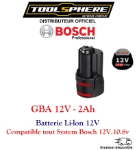 Batterie pour visseuse BOSCH GBA 12v 2.0ah Professionnel BOSCH