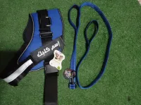 Pack harnais plus laisse double poignée pour chien 