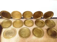 14 plateaux cuivre 