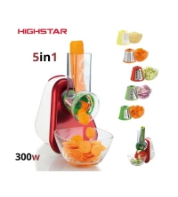 Découpe-Légumes Electrique, Râpe 5-en-1, Système De Cônes De Couleur Facile, Hachoir Fresh Express