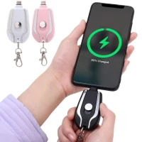 Porte-clés ET Power Bank d urgence 2 EN 1 type C / IOS