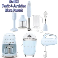 SMEG kit 4 Pièces/ Bleu Azur 