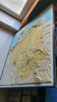 antiquites-collections-2-cartes-murales-en-relief-3d-algerie-carte-touristique-topographique-avec-encadrement-staoueli-alger