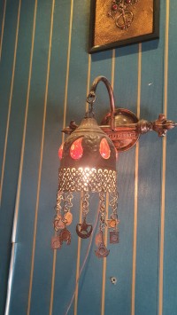 تحف-و-مقتنيات-belle-applique-oriental-lampe-suspendue-en-metal-sicele-finition-bronze-antique-سطاوالي-الجزائر