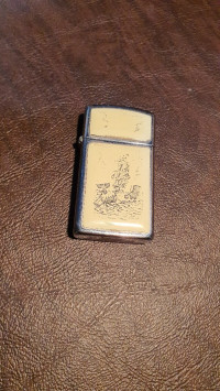 antiquites-collections-briquet-a-essence-tempete-zippo-scrimshaw-bradford-vii-octobre-1991-usa-decor-marin-bateau-voilier-staoueli-alger-algerie